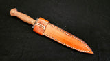 DAC Custom - Dagger with Leather Sheath - Brown Handle
