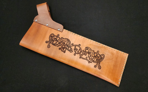 DAC Custom - Leather Belt Quiver - Tan with Floral Design