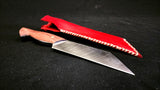 DAC Custom - Seax Knife with Leather Sheath - Red