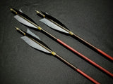 DAC Custom - Hand Fletched Broad Tail Point Arrows (30 - 35# @ 31") (Set of 3)