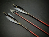 Hand Fletched Broad Tail Point Arrows (30 - 35# @ 31") (Set of 3)