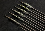 Cedar Target Point Arrows - Black - made to order