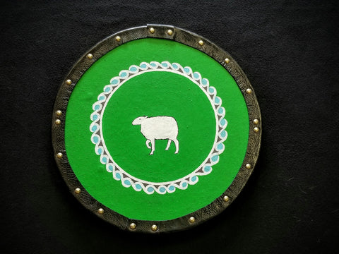 DAC Custom - Targe Shield - Green Scottish Sheep