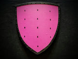 Painted - Heater Shield (Small) - Pink & Black - Tear Drops
