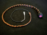 3 Foot Paracord Pocket Whip - Fire Camo / Black