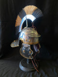 Roman Gallic Helmet, Black and White Crest