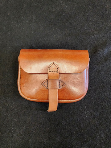 Leather Belt Pouch - Large - Tongue Closure