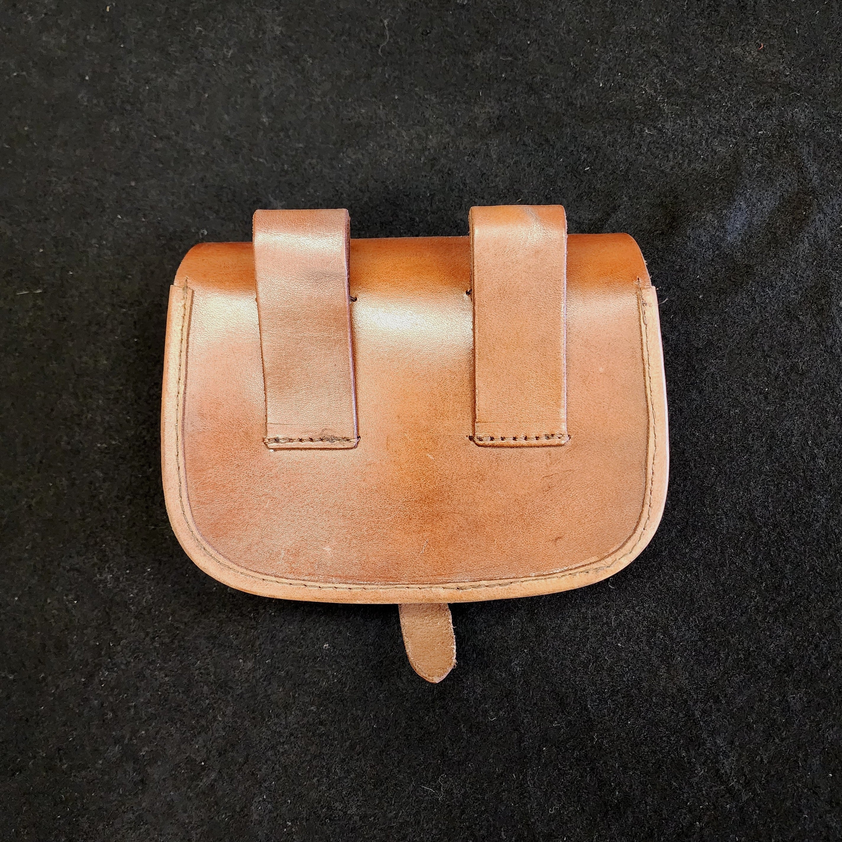 Leather Belt Pouch - Large - Tongue Closure