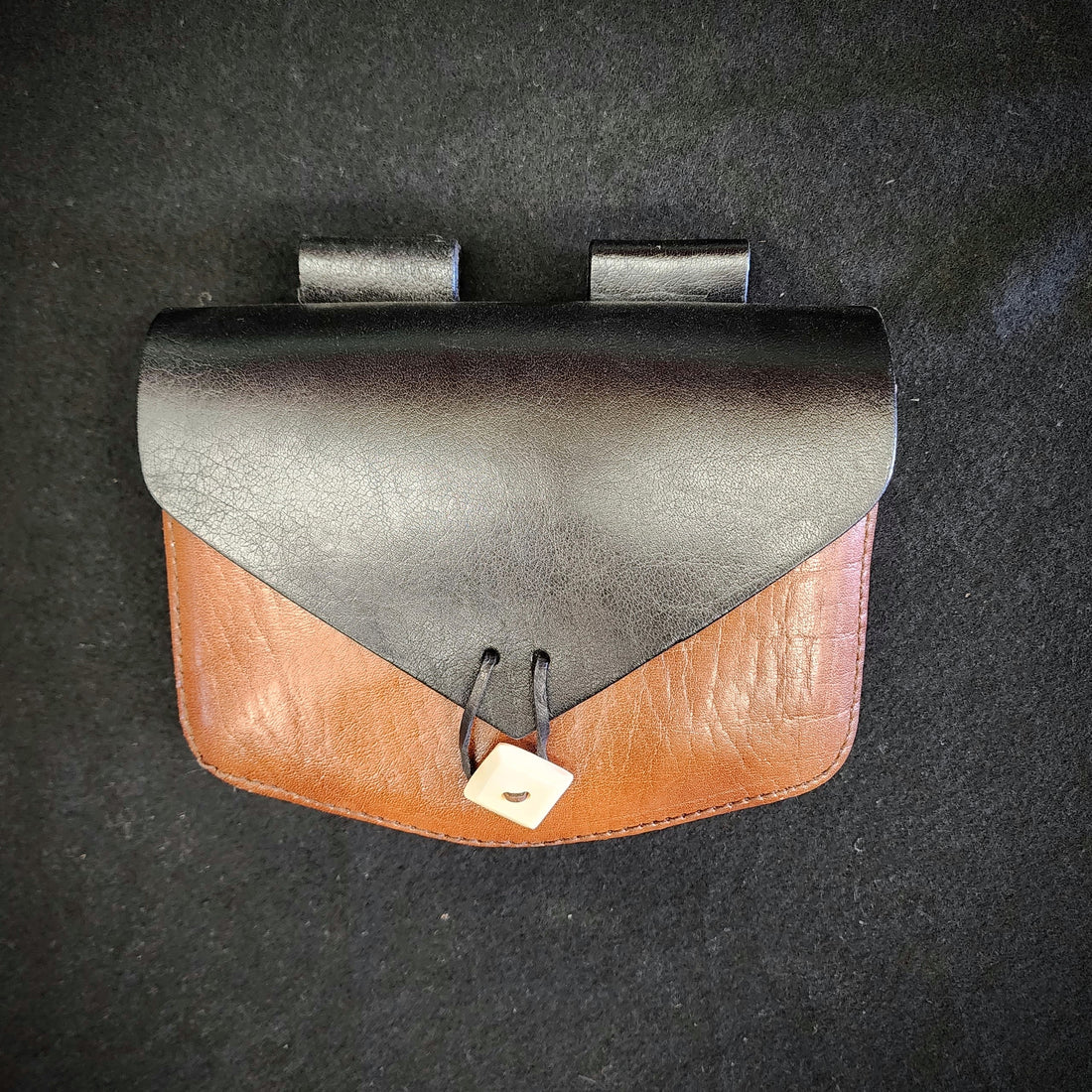 Leather Belt Pouch - Large - Button Closure