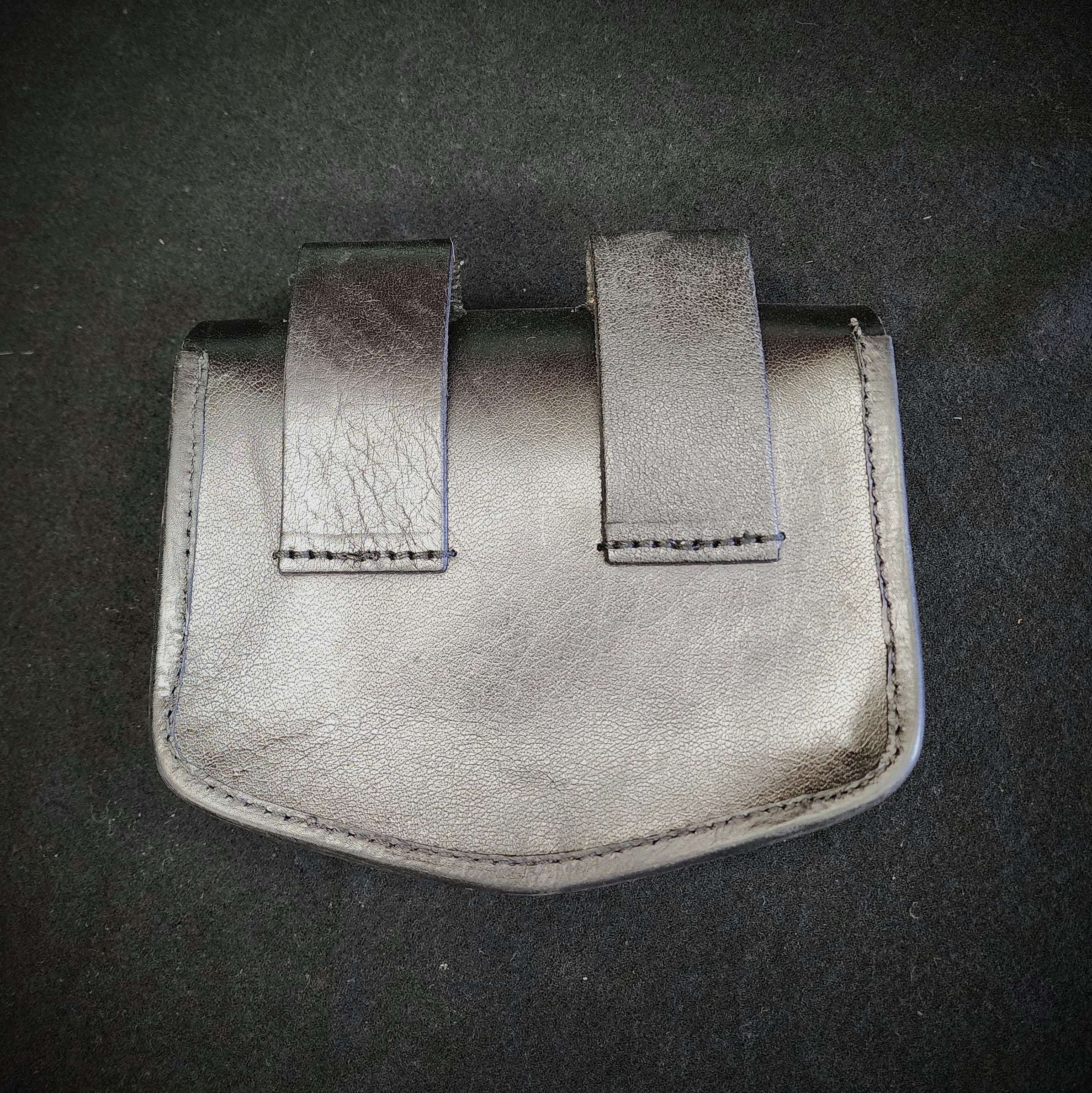 Leather Belt Pouch - Large - Button Closure