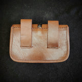 Leather Belt Pouch - Large - Drop Flap Closure