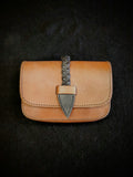 Leather Belt Pouch - Large - Drop Flap Closure