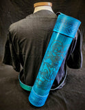 Handmade Leather Back Quiver - Blue Viking