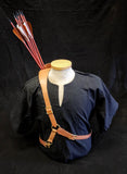 DAC Custom - Leather Back Quiver - Tan Celtic Cross