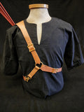 DAC Custom - Leather Back Quiver - Tan Celtic Cross