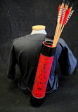 DAC Custom - Leather Back Quiver - Red / Black Mjolnir