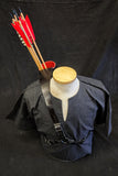 Handmade Leather Back Quiver - Red / Black Mjolnir