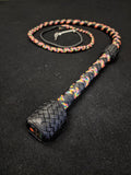 4 Foot Paracord Whip - Rainbow / Black