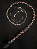 4 Foot Paracord Whip - Rainbow / Black