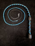 6 Foot Paracord Whip - Blue / Black