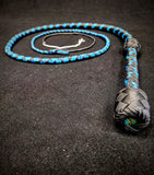 6 Foot Paracord Whip - Blue / Black