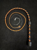 6 Foot Paracord Whip - Orange / Black