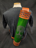 DAC Custom - Leather Back Quiver - Green / Brown Tree of Life