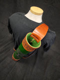 DAC Custom - Leather Back Quiver - Green / Brown Tree of Life