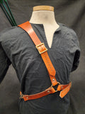 DAC Custom - Leather Back Quiver - Green / Brown Tree of Life