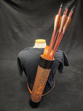 DAC Custom - Leather Back Quiver - Brown / Black 1800s Artwork