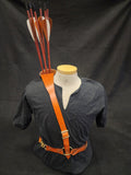 DAC Custom - Leather Back Quiver - Brown / Black 1800s Artwork