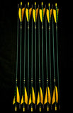 DAC Custom - Hand Fletched Arrows - Yellow/Green Banded (30-35# @31")