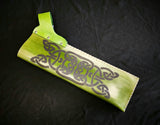 DAC Custom - Leather Belt Quiver - Green with Celtic Designs