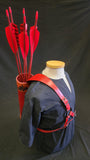 DAC Custom - Leather Back Quiver - Red / Orange - Dragon