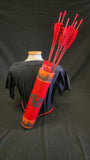 DAC Custom - Leather Back Quiver - Red / Orange - Dragon