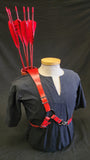 DAC Custom - Leather Back Quiver - Red / Orange - Dragon