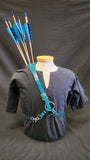 DAC Custom - Leather Back Quiver - Blue / Brown - Victorian