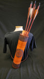 DAC Custom - Leather Back Quiver - Brown / Tan - Celtic Tree of Life