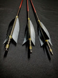 Hand Fletched Broad Tail Point Arrows (30 - 35# @ 31") (Set of 3)
