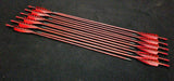 Cedar Target Point Arrows - Red - made to order