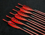 Cedar Target Point Arrows - Red - made to order