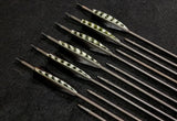 DAC Handmade - Cedar Target Point Arrows - Black - made to order