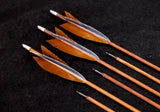 DAC Custom - Hand Fletched Target Point Arrows - Brown / Grey (35- 40# @ 31") (Set of 6)