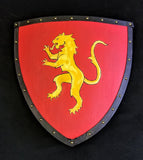Custom - Painted Heater Shield with Rampant Lion