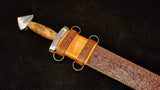 BKS Custom Viking Sword - Single Lobe with Wood Handle (Sharp)