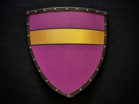 Painted - Heater Shield (Small) - Purple & Gold - Fess