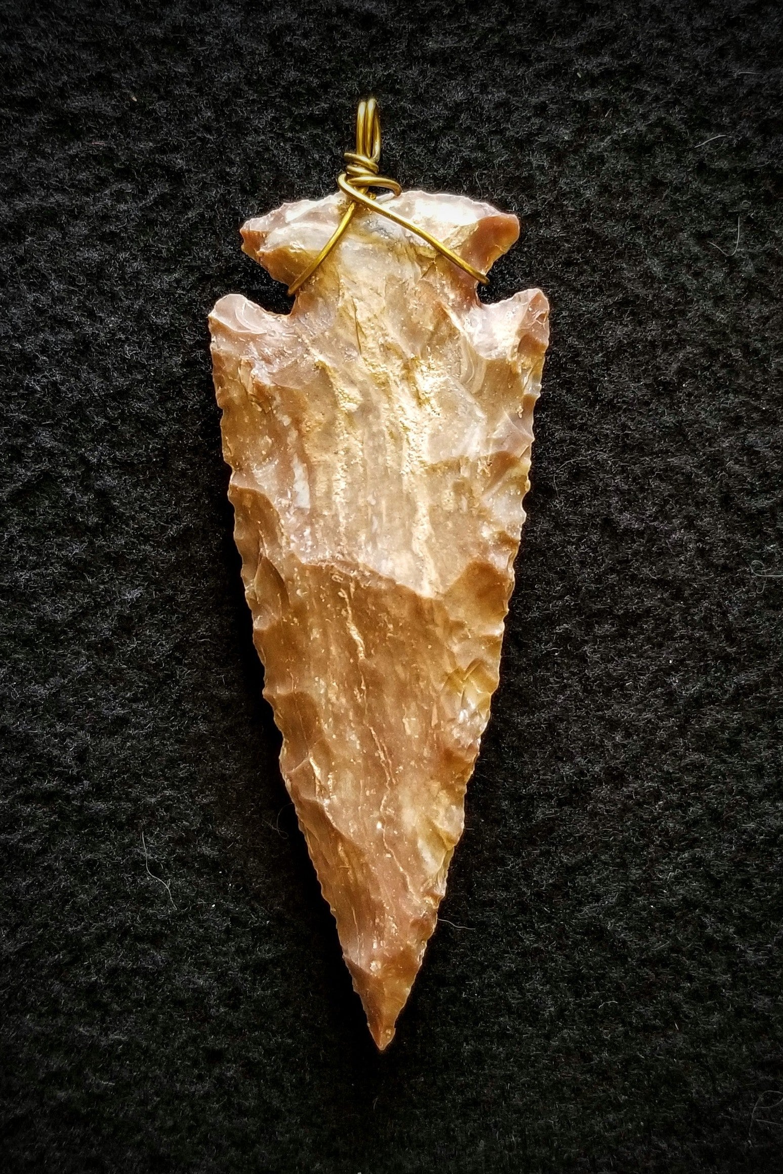 DAC Handmade - Arrowhead - Flint Arrowhead Large - Wrapped Pendant