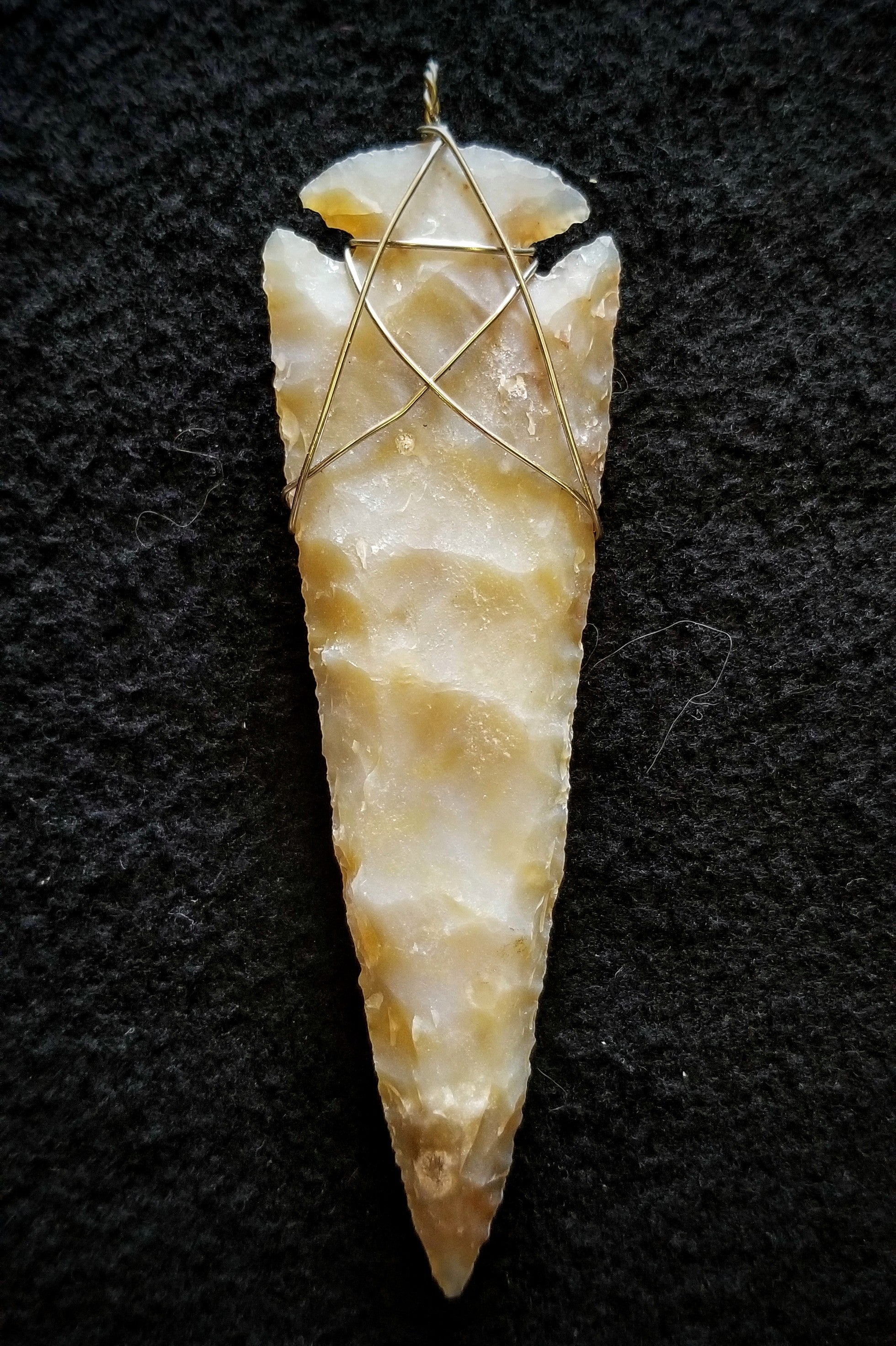 DAC Handmade - Arrowhead - Flint Arrowhead Large - Wrapped Pendant