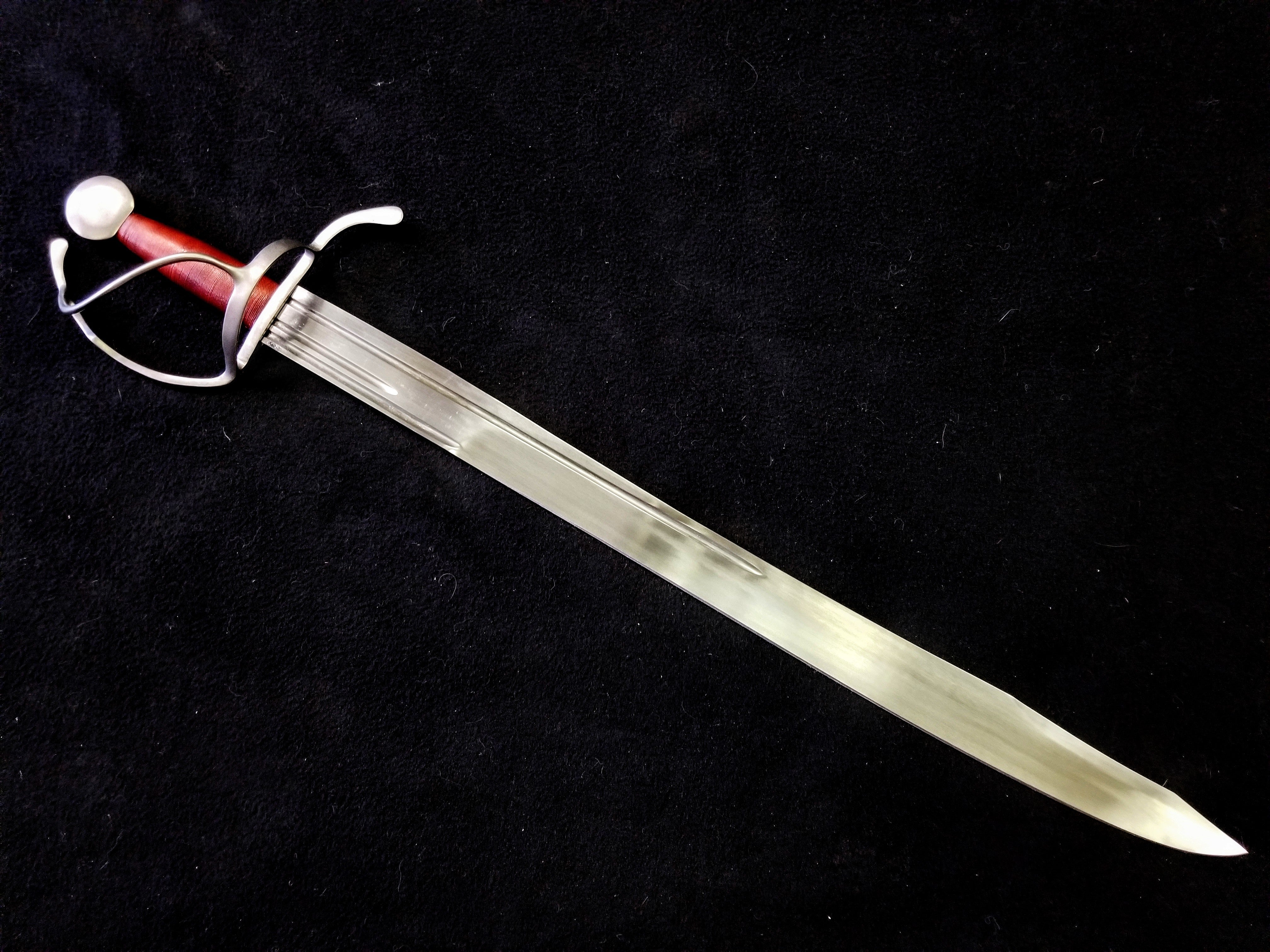 Atrim - Cutlass With Tooled Leather Sheath (Sharp)