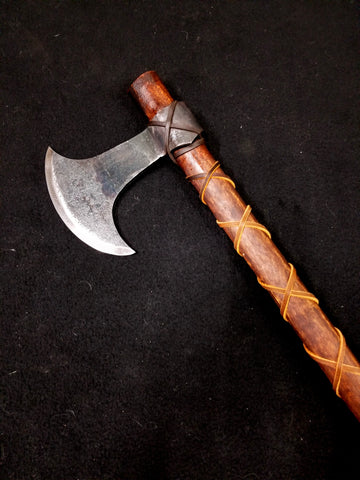 Viking Axe with Leather Wrap